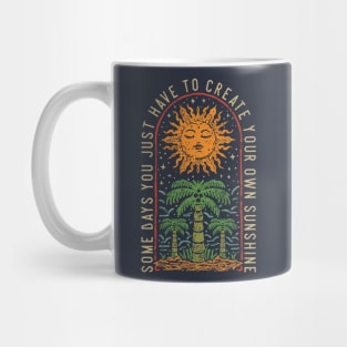 Sun Tree Hand Drawn Vintage Mug